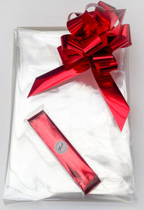 Clear Cellophane & Metallic Pull Bow