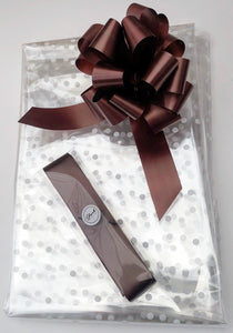 Large Dot Cellophane & Pull Bow