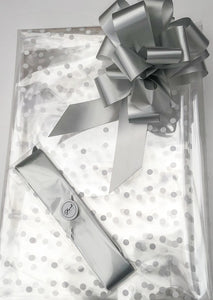 Large Dot Cellophane & Pull Bow
