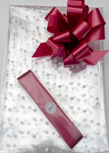 Large Dot Cellophane & Pull Bow