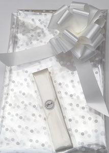 Large Dot Cellophane & Pull Bow