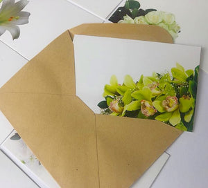 Neutral Florals (Pack of 12) Florist Message Cards small 6 x 9cm