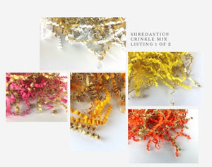 ShredAstic®️ Bespoke Gold Collection In Orange ZigZag Crinkle Paper Mix