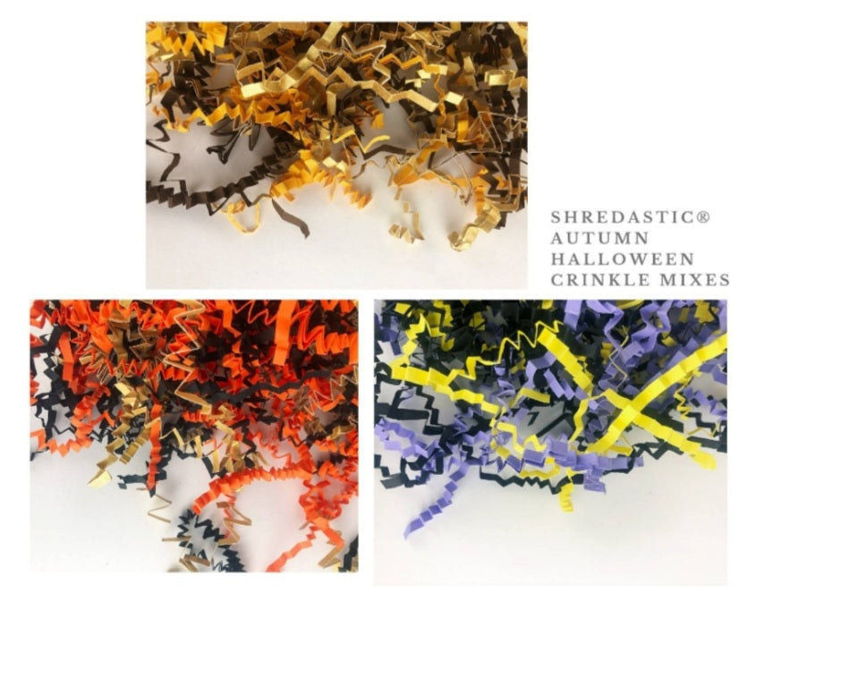 ShredAstic®️ Bespoke Halloween Trick or Treat ZigZag Crinkle Paper Mix