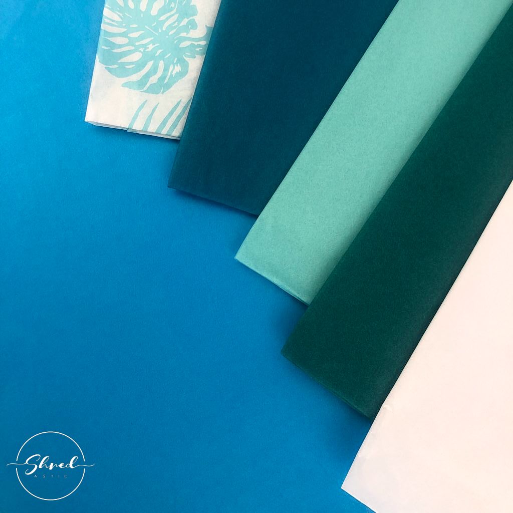 ShredAstic Luxury Turquoise Tissue Paper + 3M Natural Jute