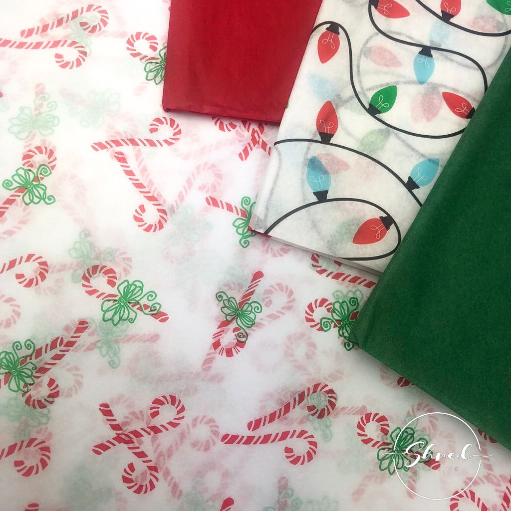 ShredAstic Luxury Candy Canes Tissue Paper