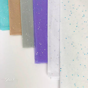 ShredAstic Luxury Blue Topaz Gemstone Tissue Paper + 3M Natural Jute