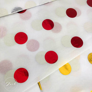 ShredAstic Luxury Red Hot Spots Tissue Paper + 3M Natural Jute