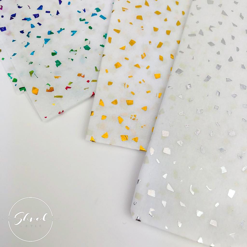ShredAstic Luxury Silver Reflections Tissue Paper + 3M Natural Jute