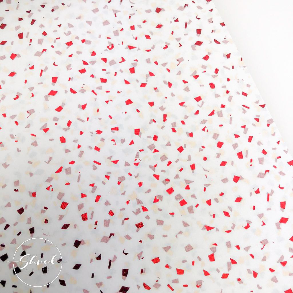 ShredAstic Luxury Red Reflections Tissue Paper + 3M Natural Jute