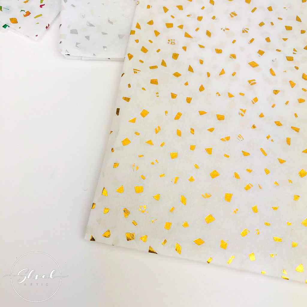 ShredAstic Luxury Gold Reflections Tissue Paper + 3M Natural Jute