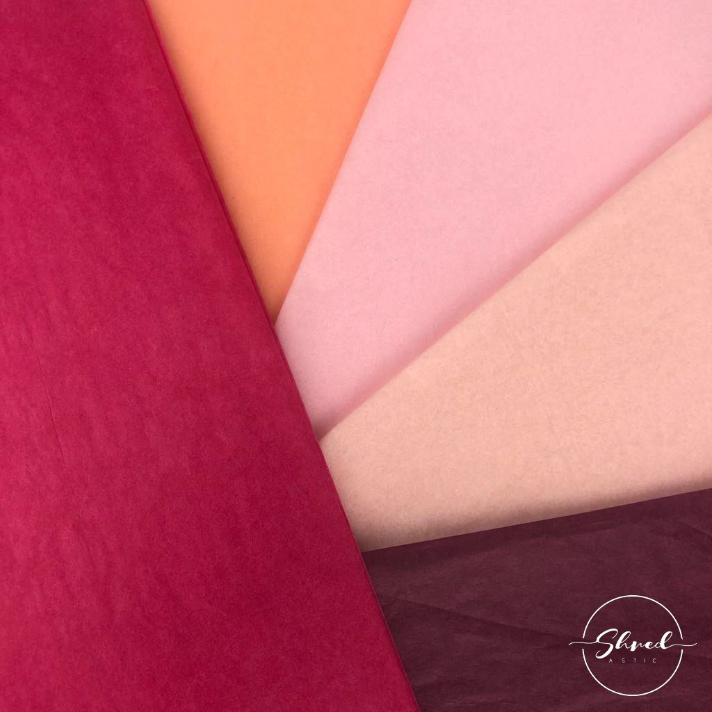 ShredAstic Luxury Boysenberry STANDARD Blushes Tissue Paper + 3M Natural Jute