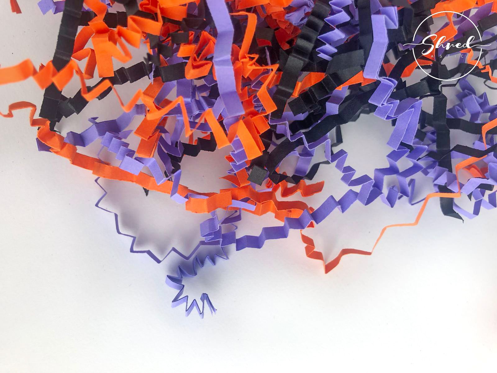 ShredAstic®️ Bespoke Halloween Trick or Treat ZigZag Crinkle Paper Mix