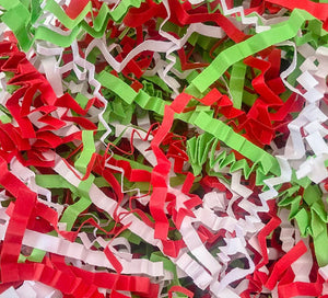 ShredAstic®️ Red, White, Green Xmas ZigZag Crinkle Paper Mix
