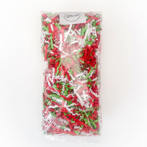 ShredAstic®️ Red, White, Green Xmas ZigZag Crinkle Paper Mix