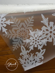 ShredAstic®️ Frosted White Snowflake Cellophane