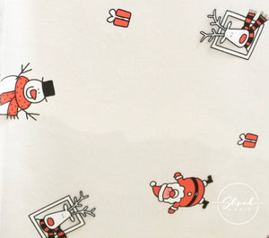 Santa Snowman Reindeer Cellophane/ 3 metres red curling ribbon hamper wrap