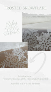 ShredAstic®️ Frosted White Snowflake Cellophane