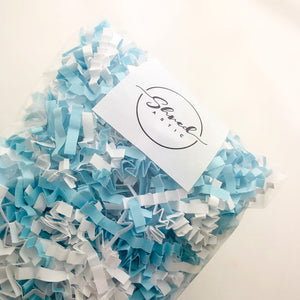 ShredAstic®️ Pale Blue & White ZigZag Paper Mix