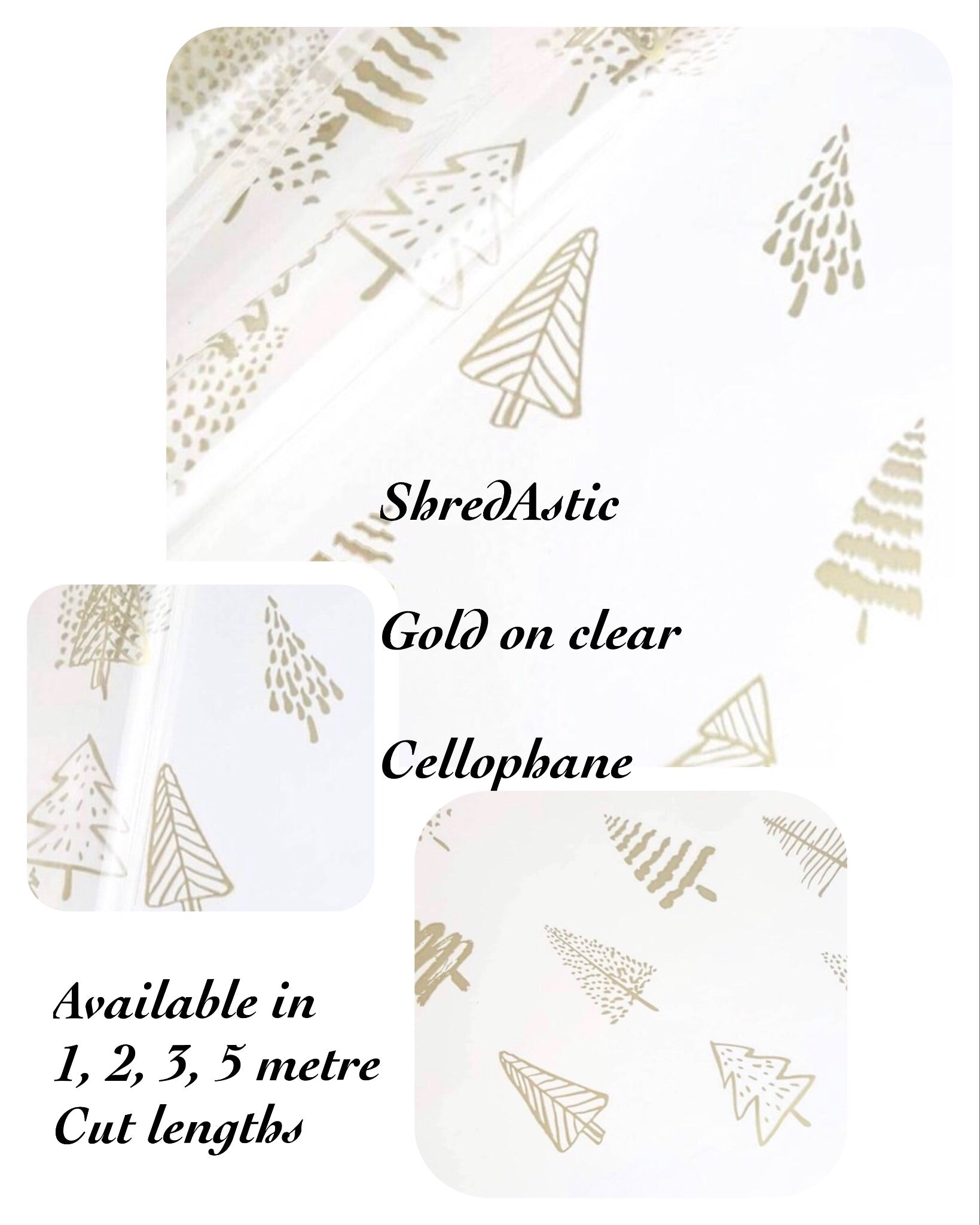 Gold Christmas Tree Cellophane