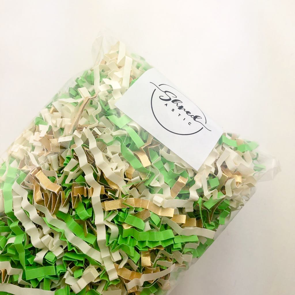 ShredAstic®️ Apple Green  ZigZag Crinkle Paper