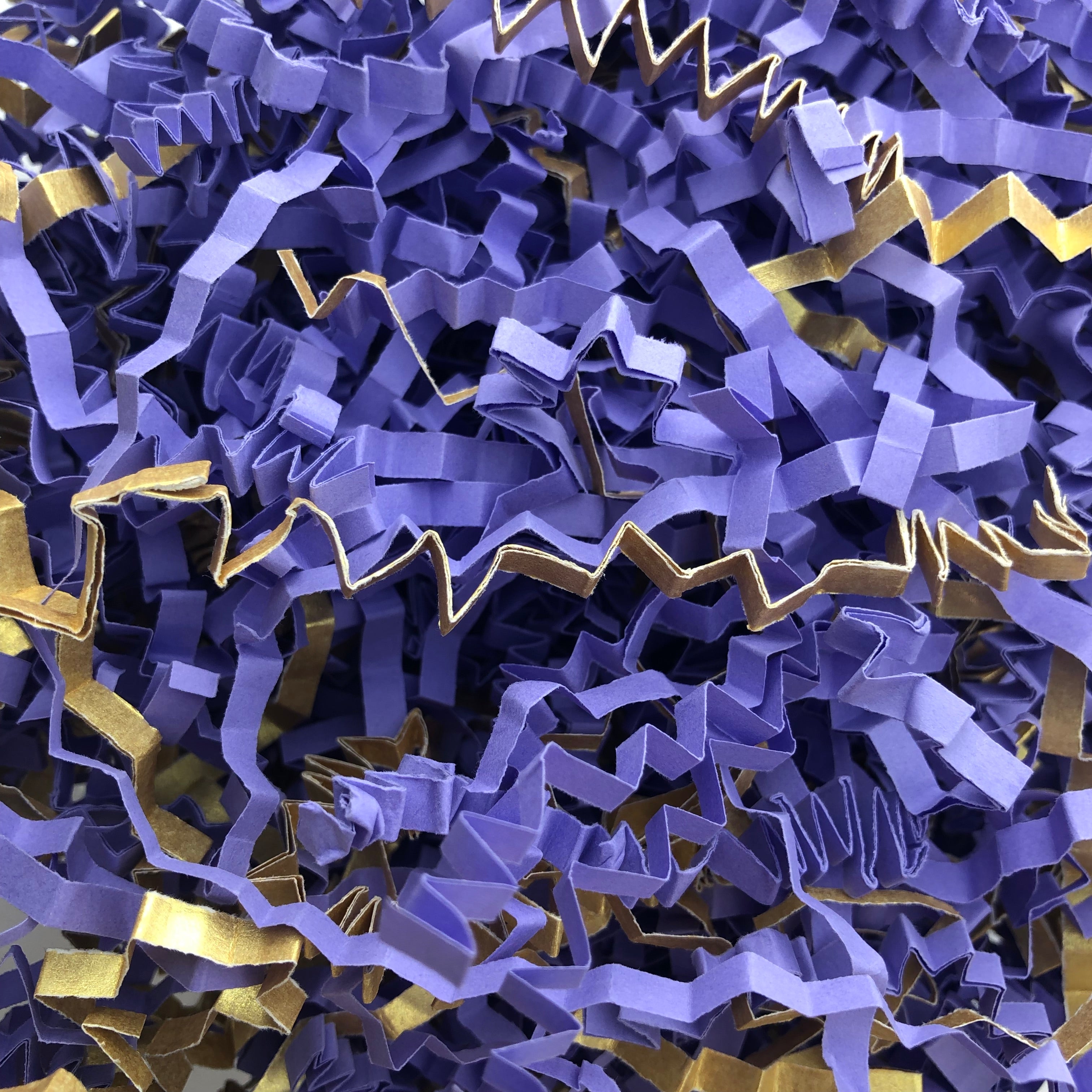 ShredAstic®️ Bespoke Gold Collection In Lavender ZigZag Crinkle Paper Mix
