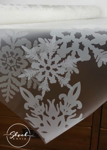 ShredAstic®️ Frosted White Snowflake Cellophane